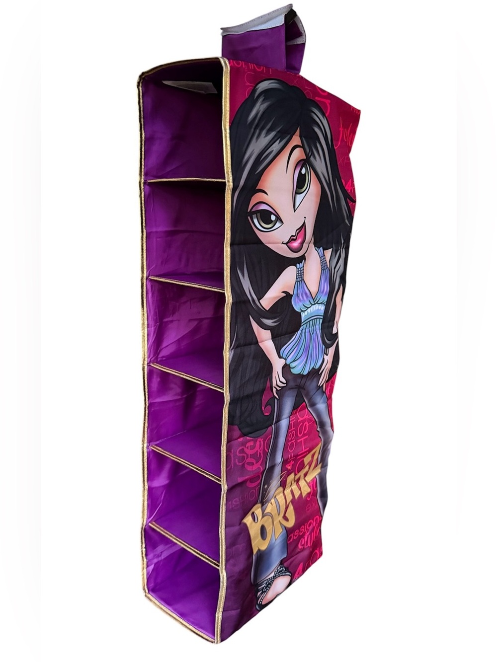 Y2K Vintage 2000S BRATZ Hanging Closet Shoe Organizer 6 Compartments Collapsable